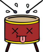 cute cartoon of a drum png