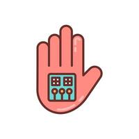 Nanosensors For Wearable icon in vector. Logotype vector