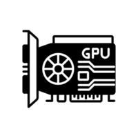 gpu tarjeta icono en vector. logotipo vector