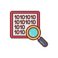 Binary Analysis icon in vector. Logotype vector