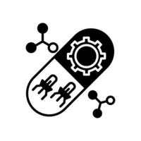 nano medicina icono en vector. logotipo vector