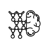 nano cerebro icono en vector. logotipo vector