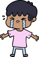 cartoon boy crying png