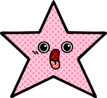 comic book style cartoon of a star fish png