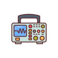 Oscilloscope  icon in vector. Logotype vector