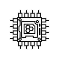 nano computadora icono en vector. logotipo vector