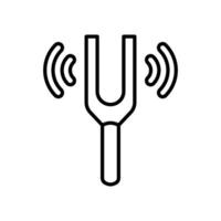 Tuning Fork  icon in vector. Logotype vector