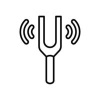 Tuning Fork  icon in vector. Logotype vector