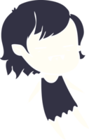 flat color style cartoon undead vampire girl flying png