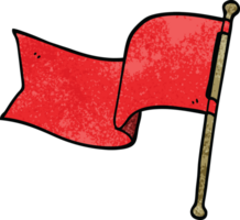 cartoon doodle red flag png