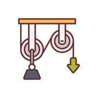 Pulley  icon in vector. Logotype vector