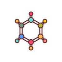 molécula icono en vector. logotipo vector