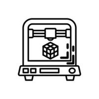 Nano 3D Printer icon in vector. Logotype vector