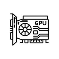 gpu tarjeta icono en vector. logotipo vector