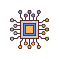 CPU icon in vector. Logotype vector