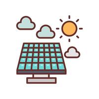 Solar Panel icon in vector. Logotype vector