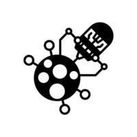 Nanotechnology icon in vector. Logotype vector