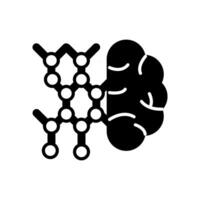 nano cerebro icono en vector. logotipo vector