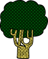 Cartoon-Doodle blühender Baum png