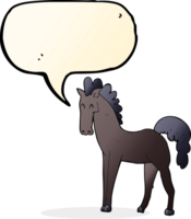tecknad serie häst med Tal bubbla png