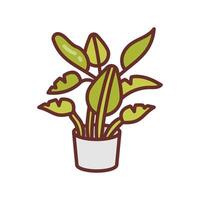 plátano planta icono en vector. logotipo vector