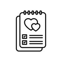 Wishlist  icon in vector. Logotype vector