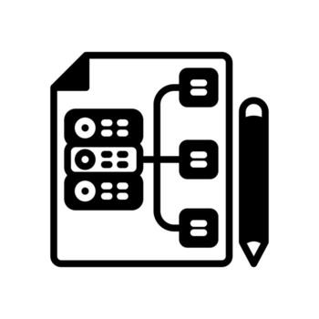 datos arquitectura icono en vector. logotipo vector