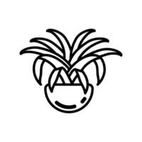 araña planta icono en vector. logotipo vector