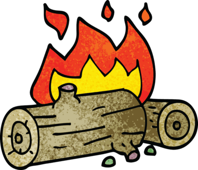 Cartoon-Doodle brennende Protokolle png