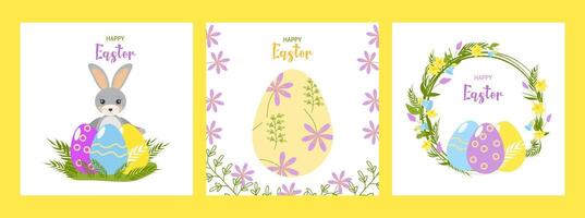 Easter banner design for Social Media web. vector