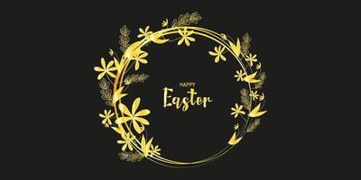 Easter banner design for Social Media web. vector