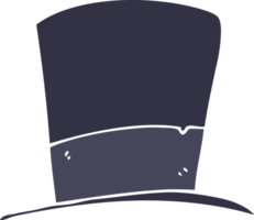 chapeau haut de forme doodle dessin animé png