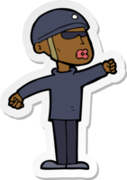 sticker of a cartoon security guy png