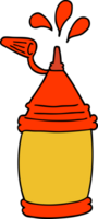 bouteille de ketchup de dessin animé png