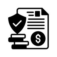 Insurance Document icon in vector. Logotype vector