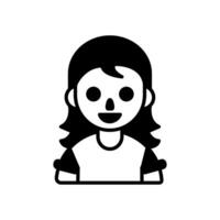 Working Girl icon in vector. Logotype vector