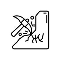 Mining Work icon in vector. Logotype vector