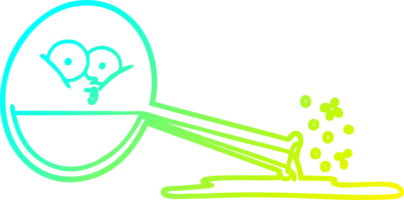 cold gradient line drawing of a cartoon spilled chemicals png