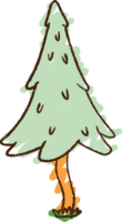 dibujo de tiza de árbol png