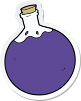 klistermärke av en halloween potion tecknad png