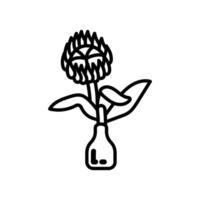 Protea icon in vector. Logotype vector