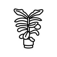 Fiddle Leaf Fig icon in vector. Logotype vector