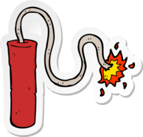 sticker of a cartoon dynamite burning png
