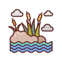 Wetland Drainage icon in vector. Logotype vector