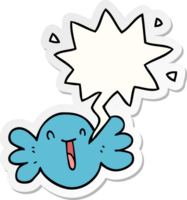 cartoon happy candy with speech bubble sticker png