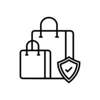 Secure Shipping  icon in vector. Logotype vector