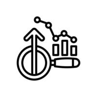 Data Growth icon in vector. Logotype vector