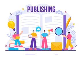 Digital Publishing Content Blog Marketing Writing Vector Illustration for Social Media or Webpage Organization in Flat Cartoon Background Design