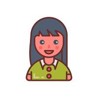 Honest Girl icon in vector. Logotype vector