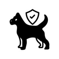 mascota seguro icono en vector. logotipo vector